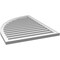 Ekena Millwork Quarter Round Top Left Surface Mount PVC Gable Vent w/ 2"W x 1-1/2"P Brickmould Frame, 30"W x 40"H GVPQL30X4002SF - alternate 2